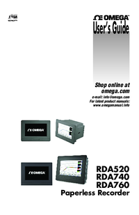 Thumbnail of document Manual - RDA760-TC Low Cost Paperless Recorder w/ Color Touch Screen Display